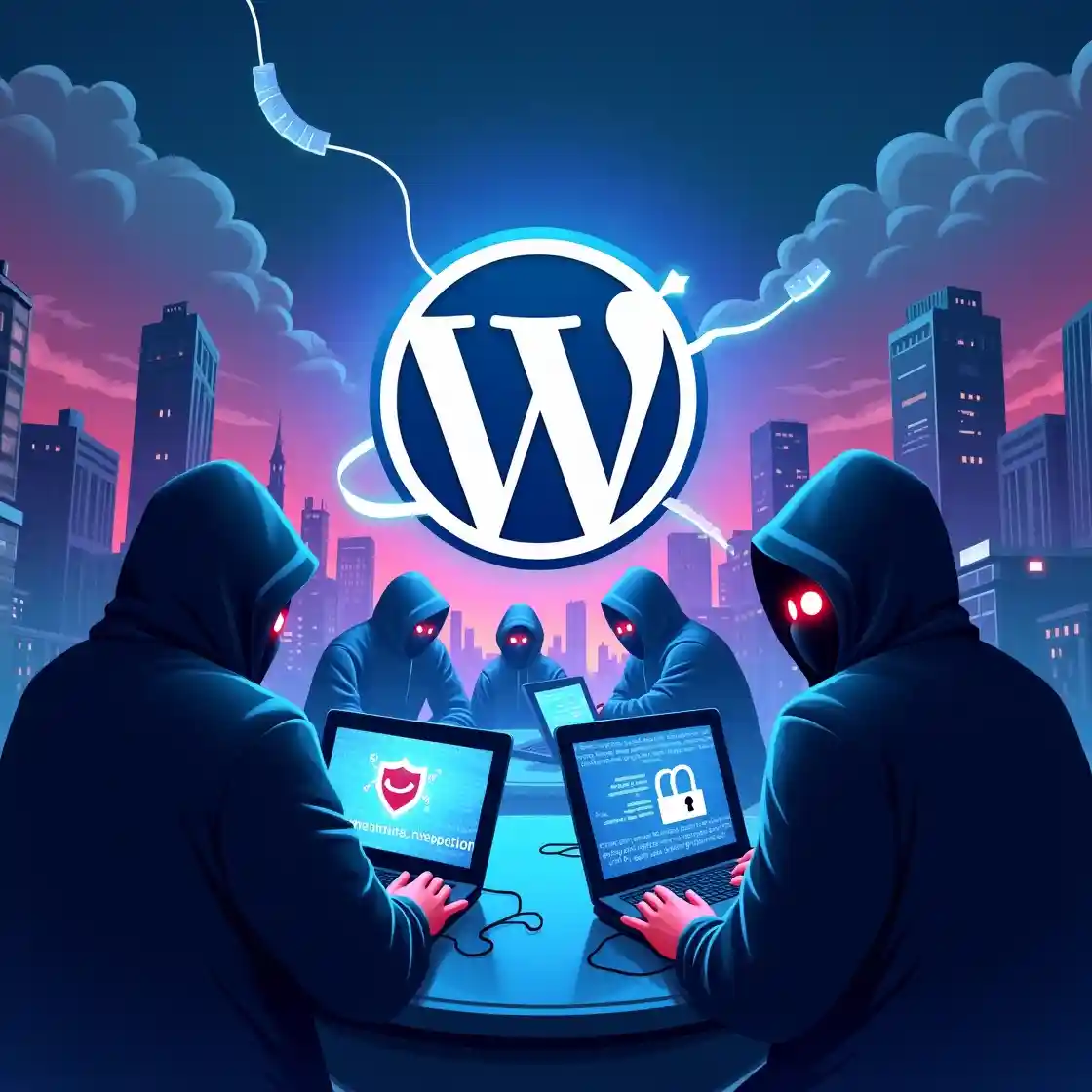 Flux_Dev_A_futuristic_illustration_of_a_WordPress_website_unde_3